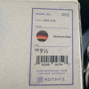 NIB Rothy’s VIB Inverse Stripe Points